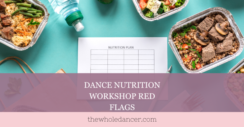 dance nutrition workshop