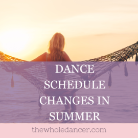 dance schedule changes