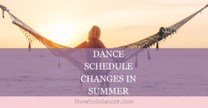 dance schedule changes